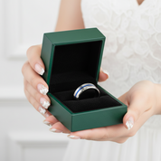 8mm Tungsten Carbide Men's Wedding Band with Thin Blue Line