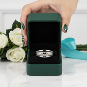 8mm Tungsten Men's Wedding Band with Brick Pattern - Evani Naomi Jewelry