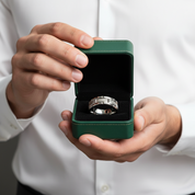 8mm Tungsten Men's Wedding Band with Brick Pattern - Evani Naomi Jewelry