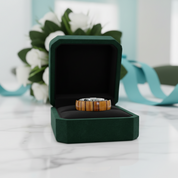 8mm Tungsten Men's Wedding Band with Wood Inlay - Evani Naomi Jewelry