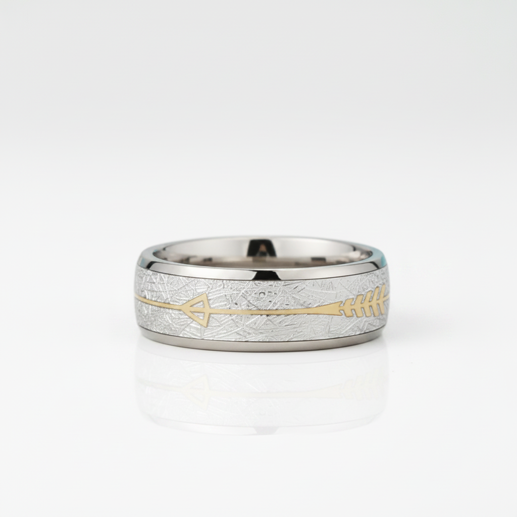 8mm Tungsten Unique Design Men's Wedding Band - Evani Naomi Jewelry