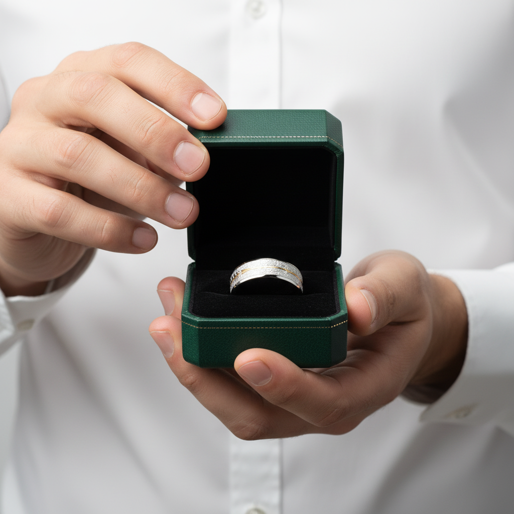 8mm Tungsten Unique Design Men's Wedding Band - Evani Naomi Jewelry