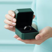 8mm Tungsten Wedding Band with Shell & Antler Inner Shank - Evani Naomi Jewelry