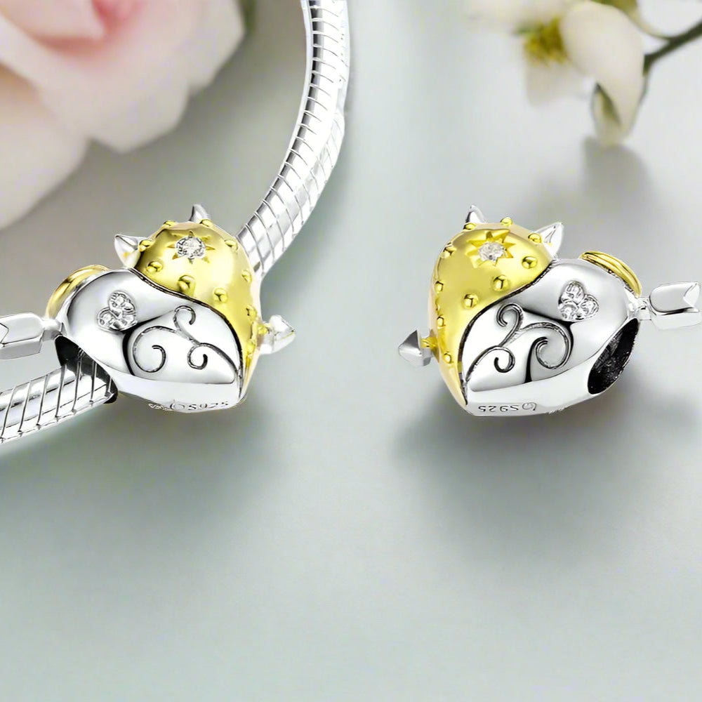 Angel and Devil Heart Shaped Charm-Evani Jewelry