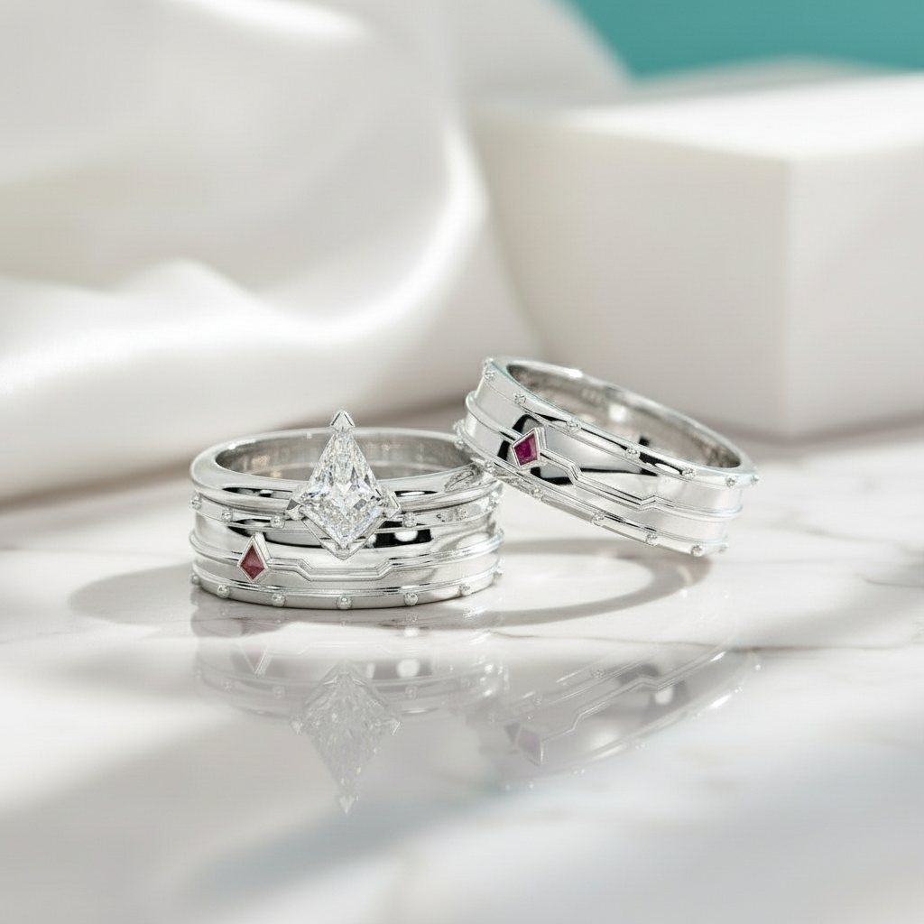 Assassin's Promise Diamond Ring Set in 14k Yellow Gold-Evani Jewelry