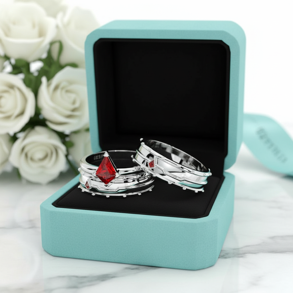 Assassin's Promise Garnet Ring in 14k Yellow Gold-Evani Jewelry