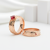 Assassin's Promise Garnet Ring in 14k Yellow Gold-Evani Jewelry