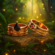 Assasin's Promise Rings (Unisex)- Video Game Inspired Rings in 14k Yellow Gold - Evani Naomi Jewelry