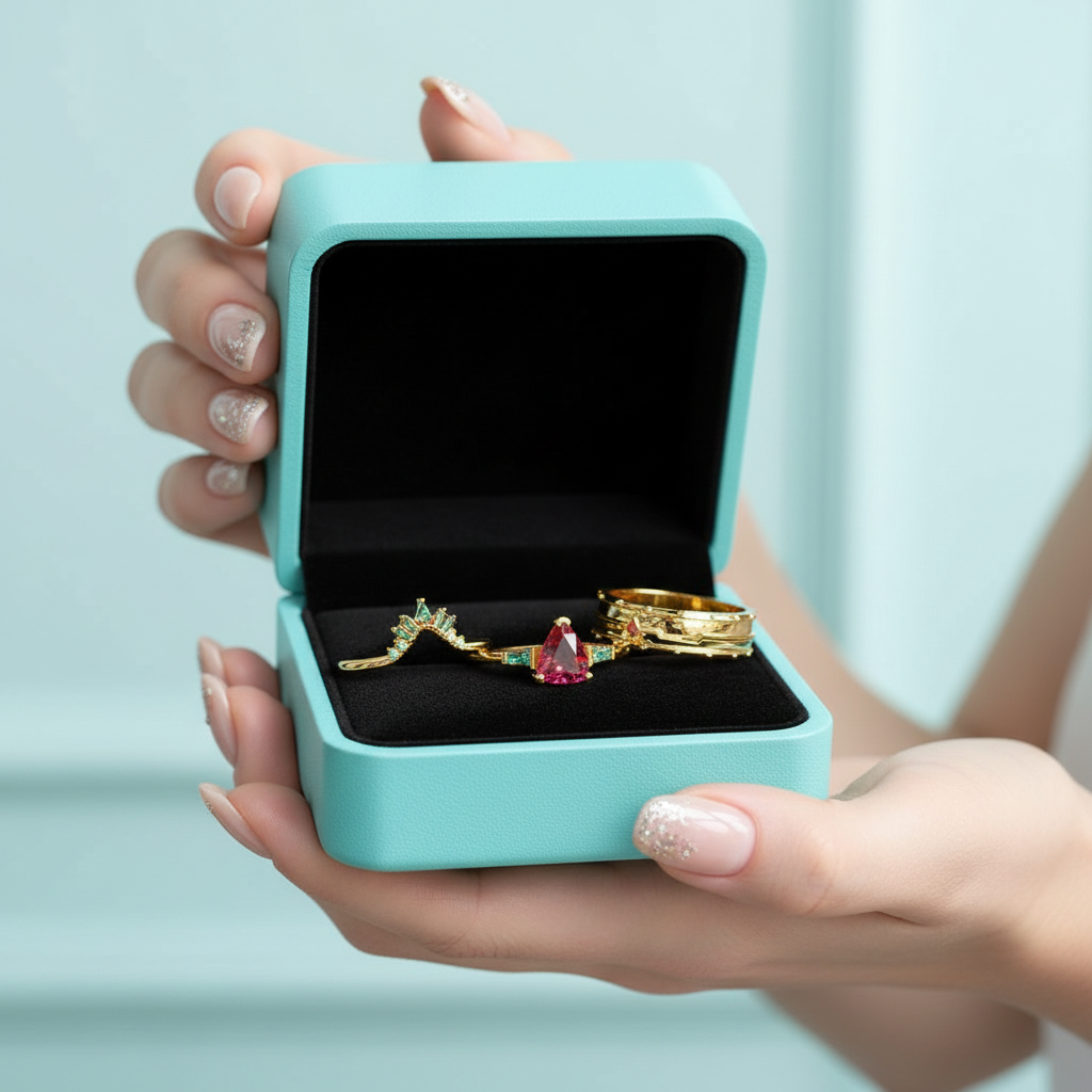 Engagement Ring in 14k Yellow Gold with Ruby Stone-Evani Jewelry