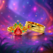 Assassin's Romance Engagement Ring- Video Game Inspired Rings in 14k Yellow Gold-Evani Naomi Jewelry