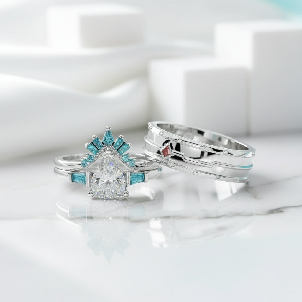 Assassin's Romance Diamond Rings in 14k Yellow Gold-Evani Jewelry