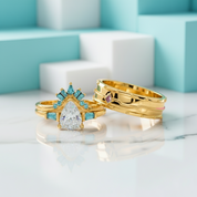 Assassin's Romance Diamond Rings in 14k Yellow Gold-Evani Jewelry