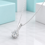 1.0 Ct Round Solitaire Diamond Option Pendant Necklace