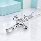 Diamond Option Heart & Cross Necklace