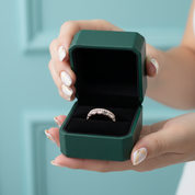 Baguette and Round Diamond Option Wedding Band - Evani Naomi Jewelry
