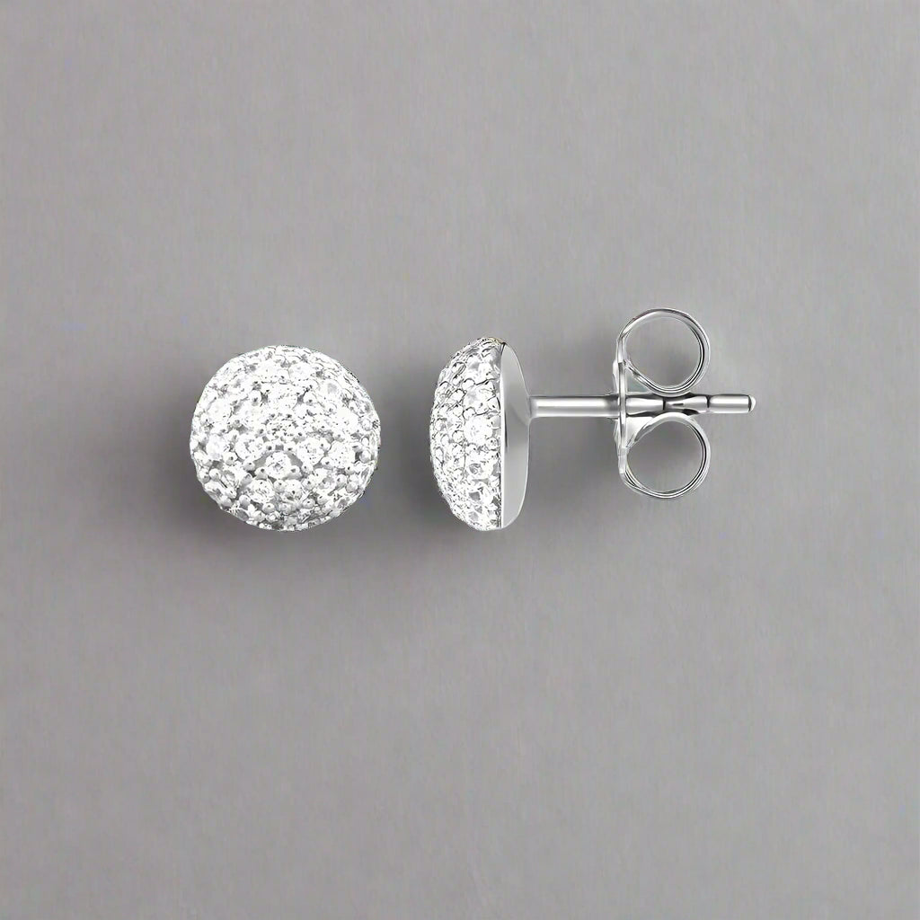 Ball of Diamonds Stud Earrings-Evani Naomi Jewelry