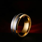 Beveled Edge 8mm Tungsten Men's Wedding Band-Evani Naomi Jewelry