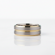 Beveled Edge 8mm Tungsten Men's Wedding Band - Evani Naomi Jewelry
