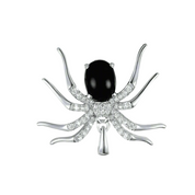 Black Agate Spider Pendant-Evani Naomi Jewelry