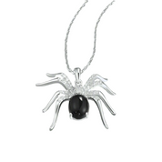 Black Agate Spider Pendant-Evani Naomi Jewelry