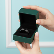 Black Beveled Tungsten Men's Wedding Band - Evani Naomi Jewelry