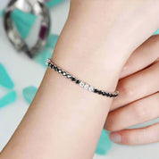 Black & Clear Diamond Tennis Bracelet-Evani Naomi Jewelry