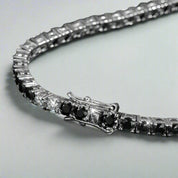 Black & Clear Diamond Tennis Bracelet-Evani Naomi Jewelry