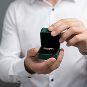 Black Diamond OptionStackable Rose Gold Wedding Band - Evani Naomi Jewelry