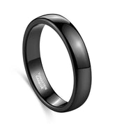 Black Dome Tungsten Unisex Wedding Band-Evani Naomi Jewelry