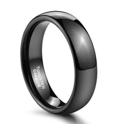 Black Dome Tungsten Unisex Wedding Band-Evani Naomi Jewelry