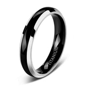 Black Domed Titanium Unisex Wedding Band-Evani Naomi Jewelry