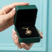 Black Enamel Round Diamond OptionDelicate Sun Pendant