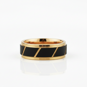 Black & Gold Tungsten Men's Wedding Band - Evani Naomi Jewelry