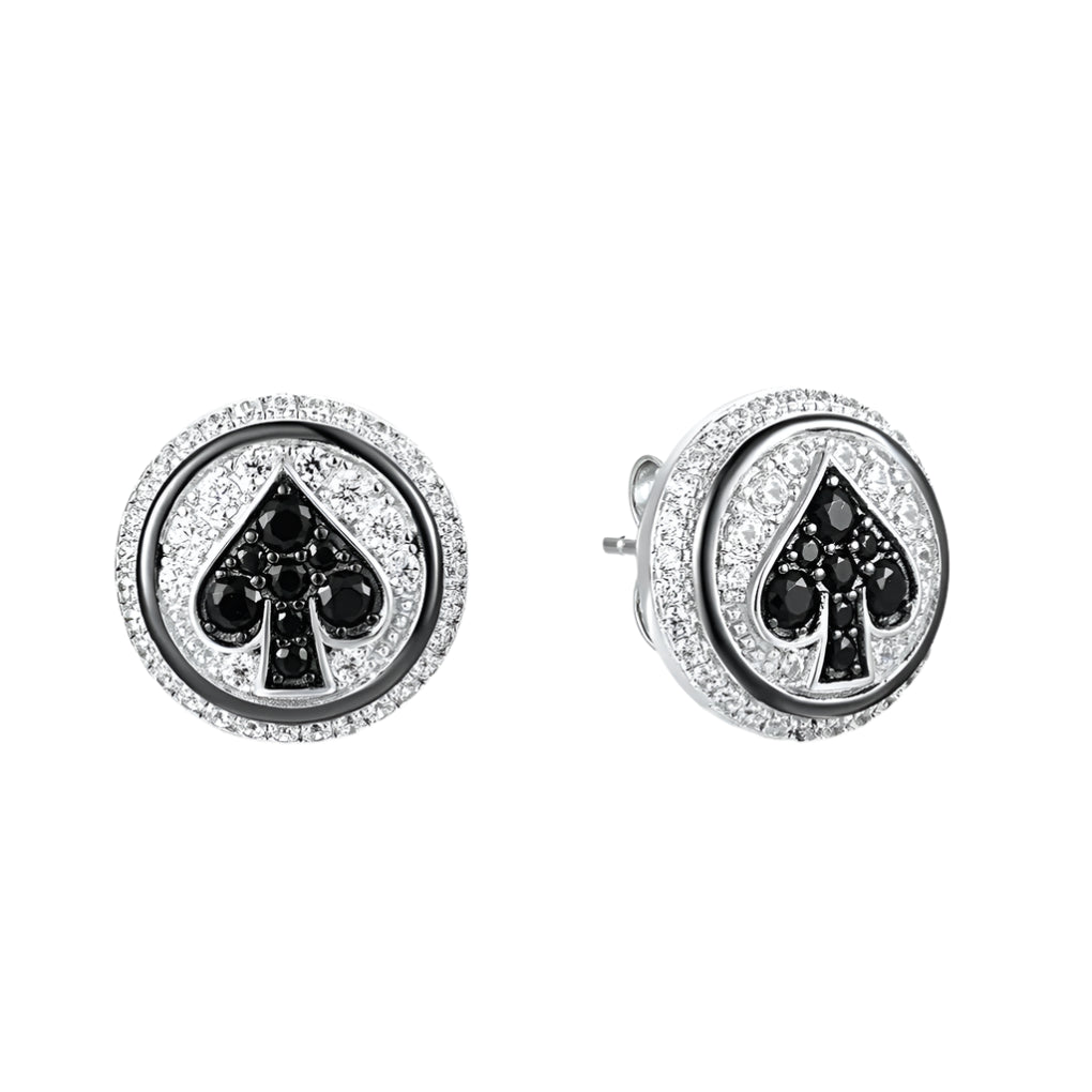 Black Heart Diamonds Stud Earrings-Evani Naomi Jewelry