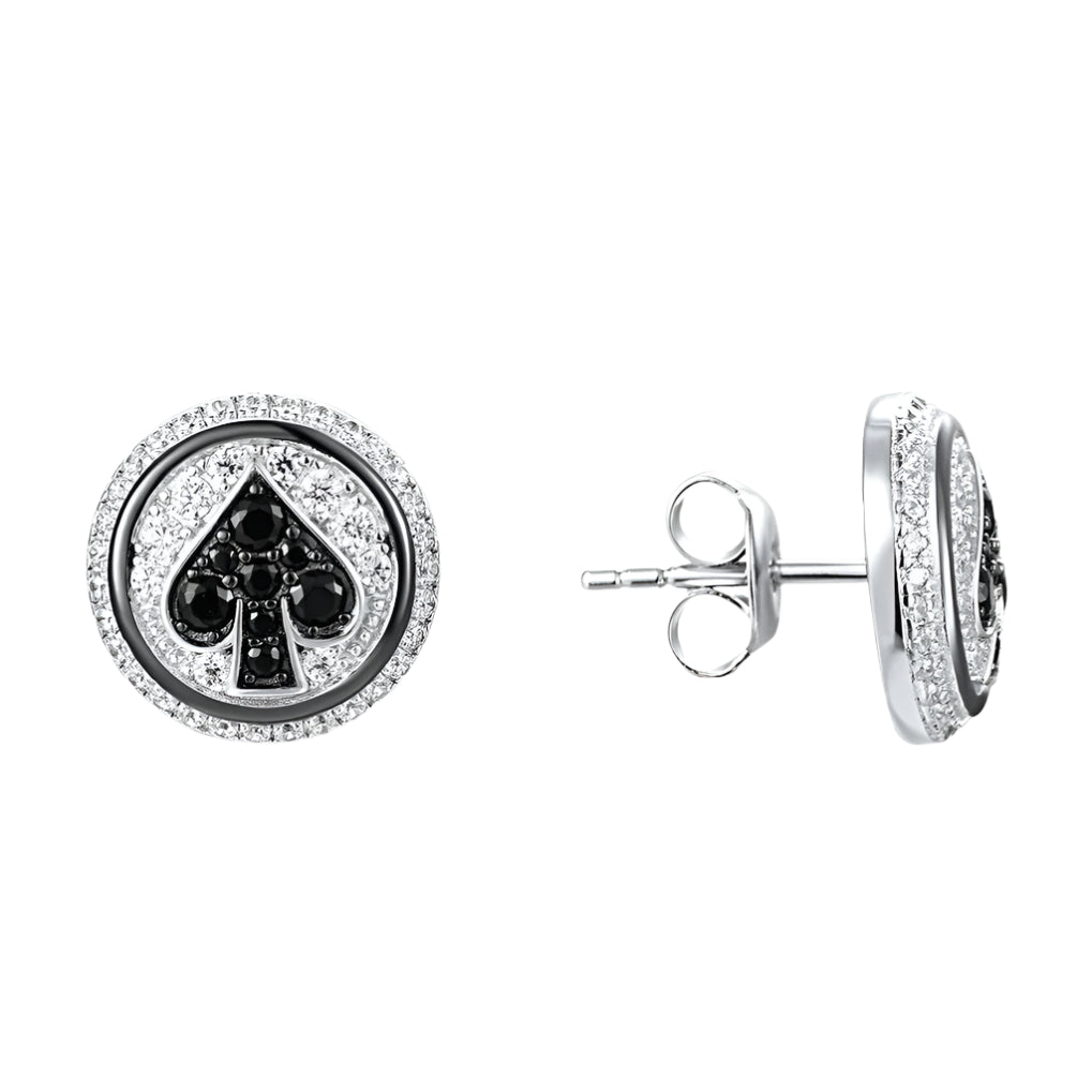 Black Heart Diamonds Stud Earrings-Evani Naomi Jewelry