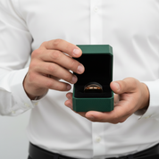 Black & Rose Gold Tungsten Men's Wedding Band - Evani Naomi Jewelry