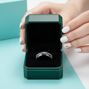 Black Sand & Stone Base Men's Tungsten Wedding Band - Evani Naomi Jewelry