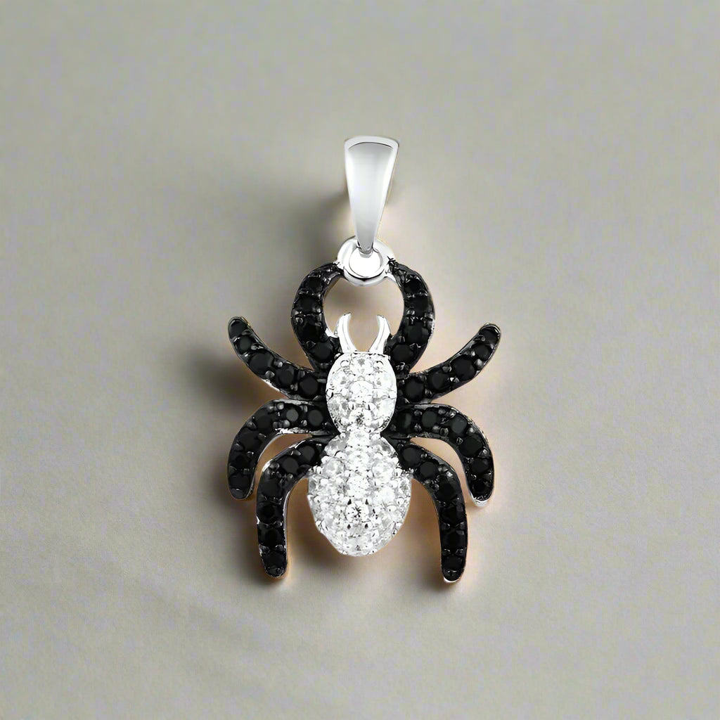 Black Spinel Spider Punk Pendant-Evani Jewelry