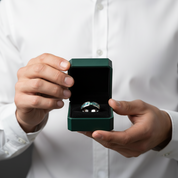 Black Titanium Men's Wedding Band with Abalone Shell Inlay - Evani Naomi Jewelry