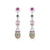 Bohemian Colorful Scarab Drop Earrings-Evani Naomi Jewelry