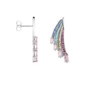 Bohemian Multi-colored Stones Wing Earrings-Evani Naomi Jewelry