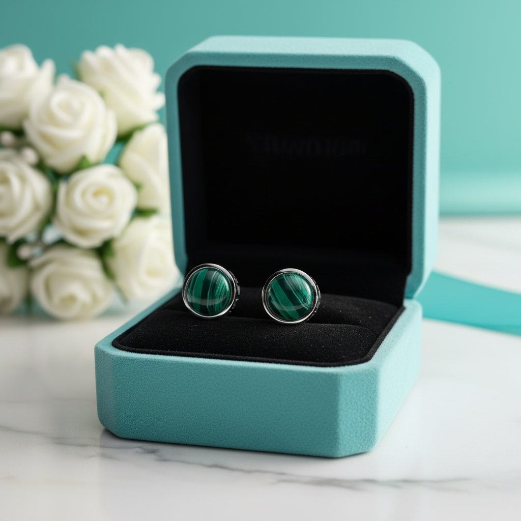 Bohemian Style Emerald Round Earrings-Evani Jewelry