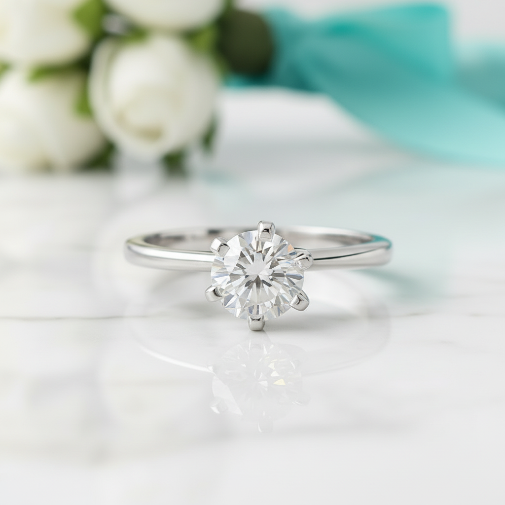 Brilliant 1.00 ct Diamond Engagement Ring-Evani Jewelry