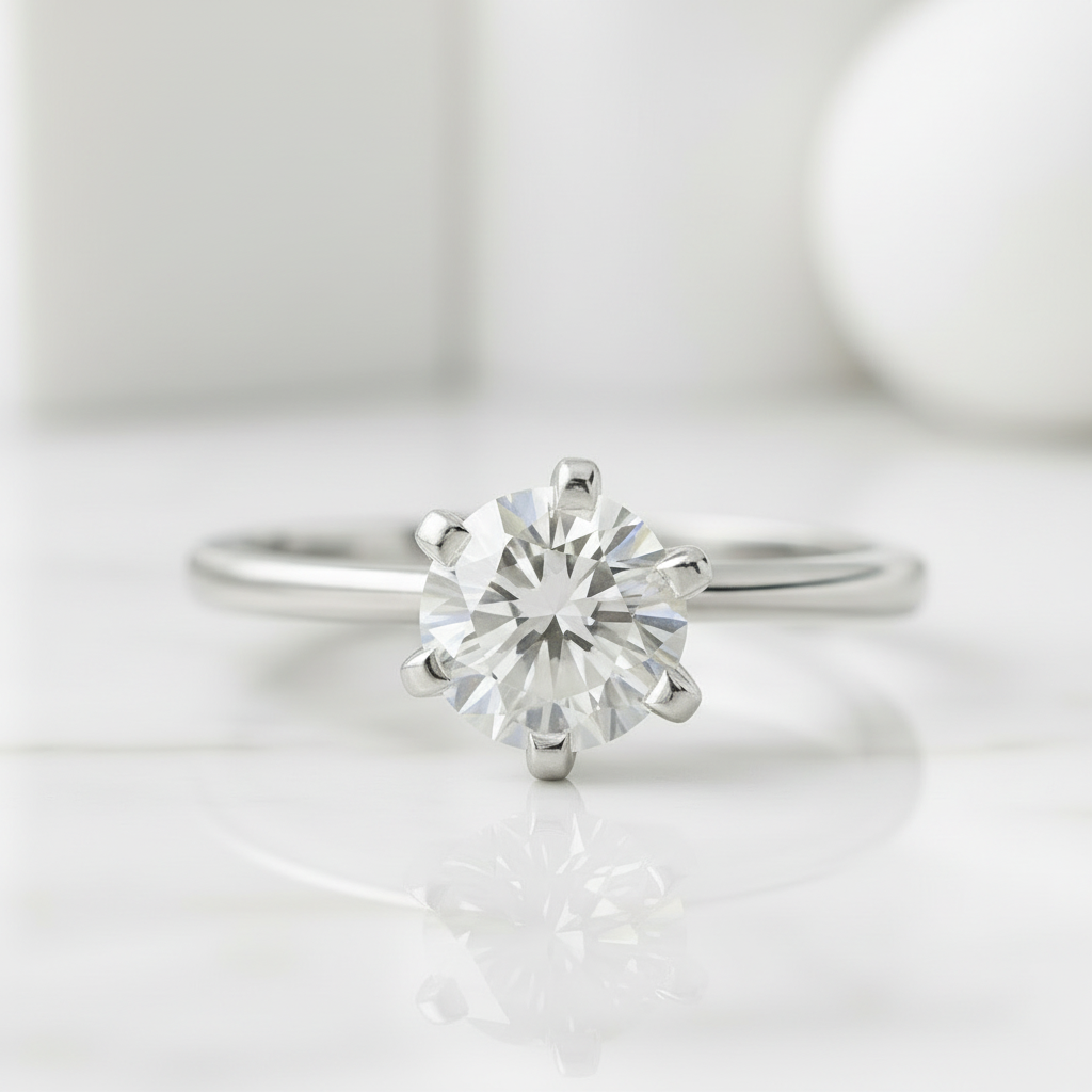 Brilliant 1.00 ct Diamond Engagement Ring-Evani Jewelry