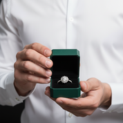 Brilliant 3.00 ct Diamond Option Sunflower Shaped Engagement Ring - Evani Naomi Jewelry