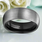 Brushed Dome Tungsten Men's Wedding Band - Evani Naomi Jewelry
