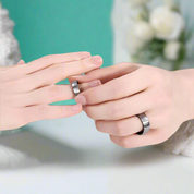 Brushed Dome Tungsten Men's Wedding Band-Evani Naomi Jewelry