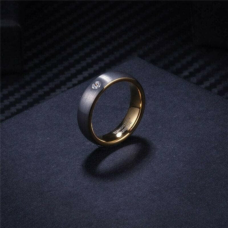 Brushed Dome Tungsten Women's Wedding Band-Evani Jewelry