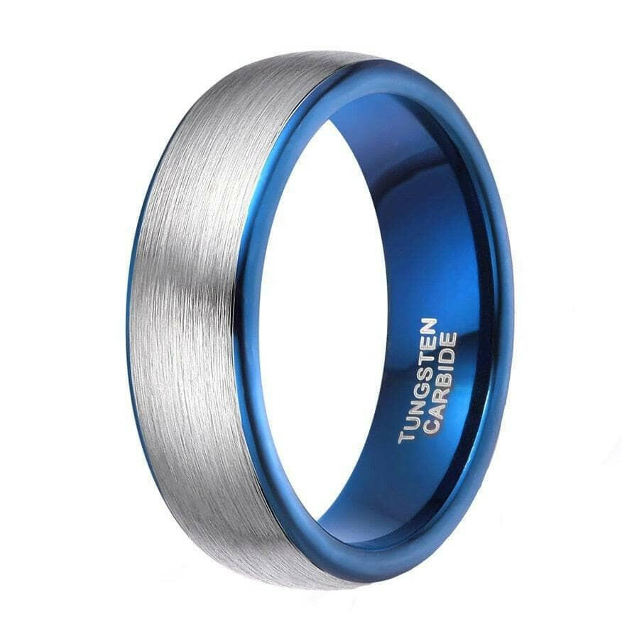 Brushed Dome Unisex Tungsten Wedding Band-Evani Naomi Jewelry