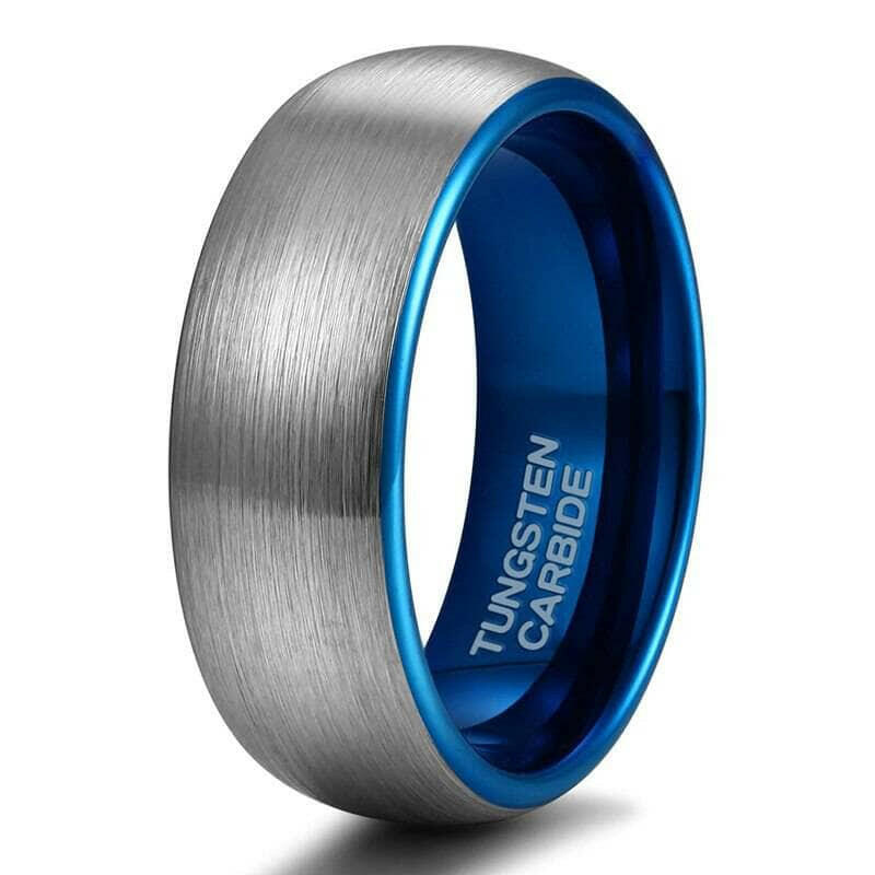 Brushed Dome Unisex Tungsten Wedding Band-Evani Naomi Jewelry